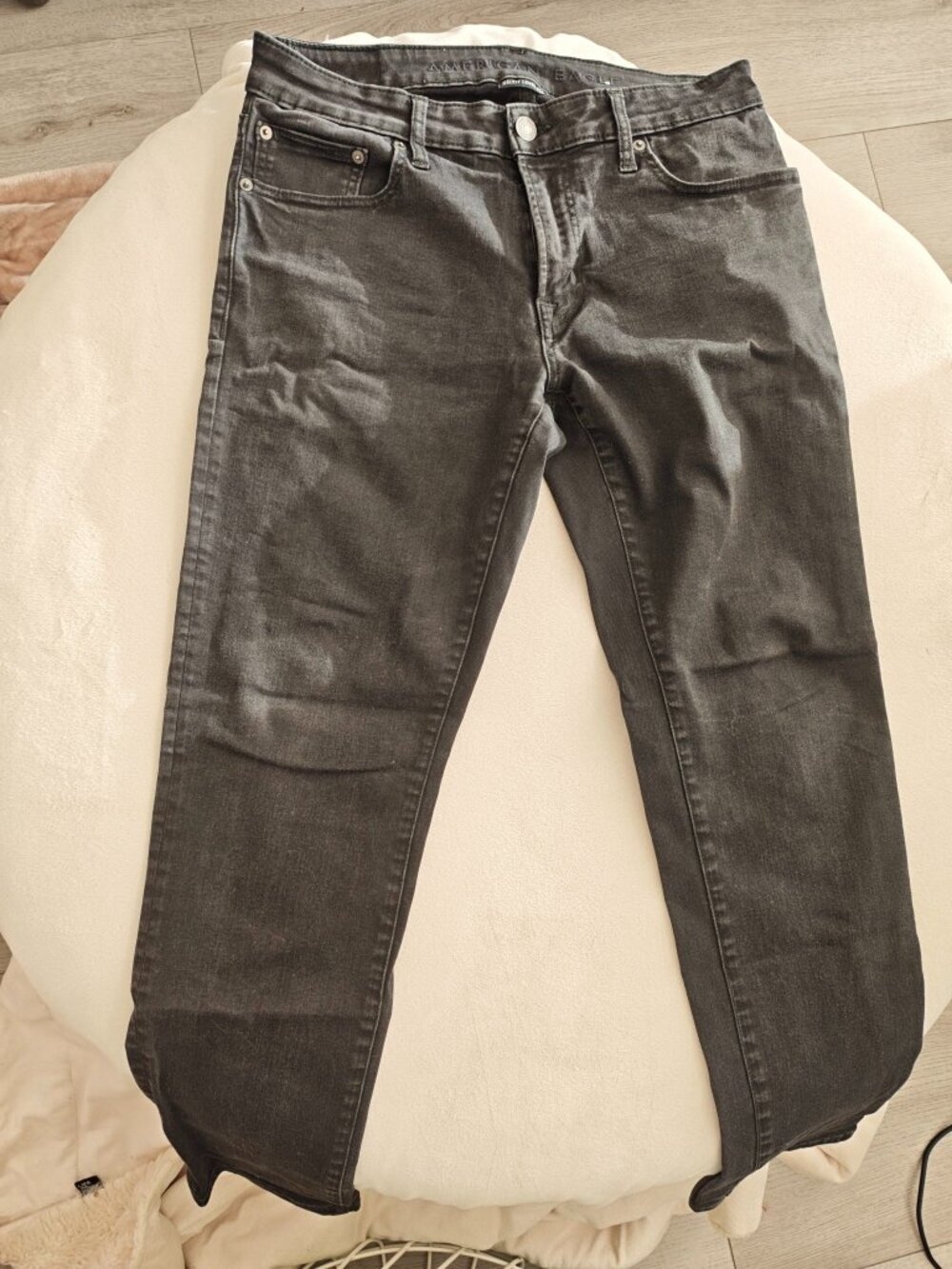 American Eagle Men's Black Straight Jeans Next Level Flex | 32x30